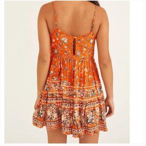 ⭐️ Hanna Rayon Scallop Babydoll Floral Boho Peasant Chic Hippie Hipster Dress